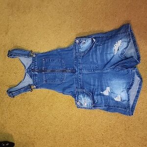 Almost famous shorttall overalls Juniors size 9